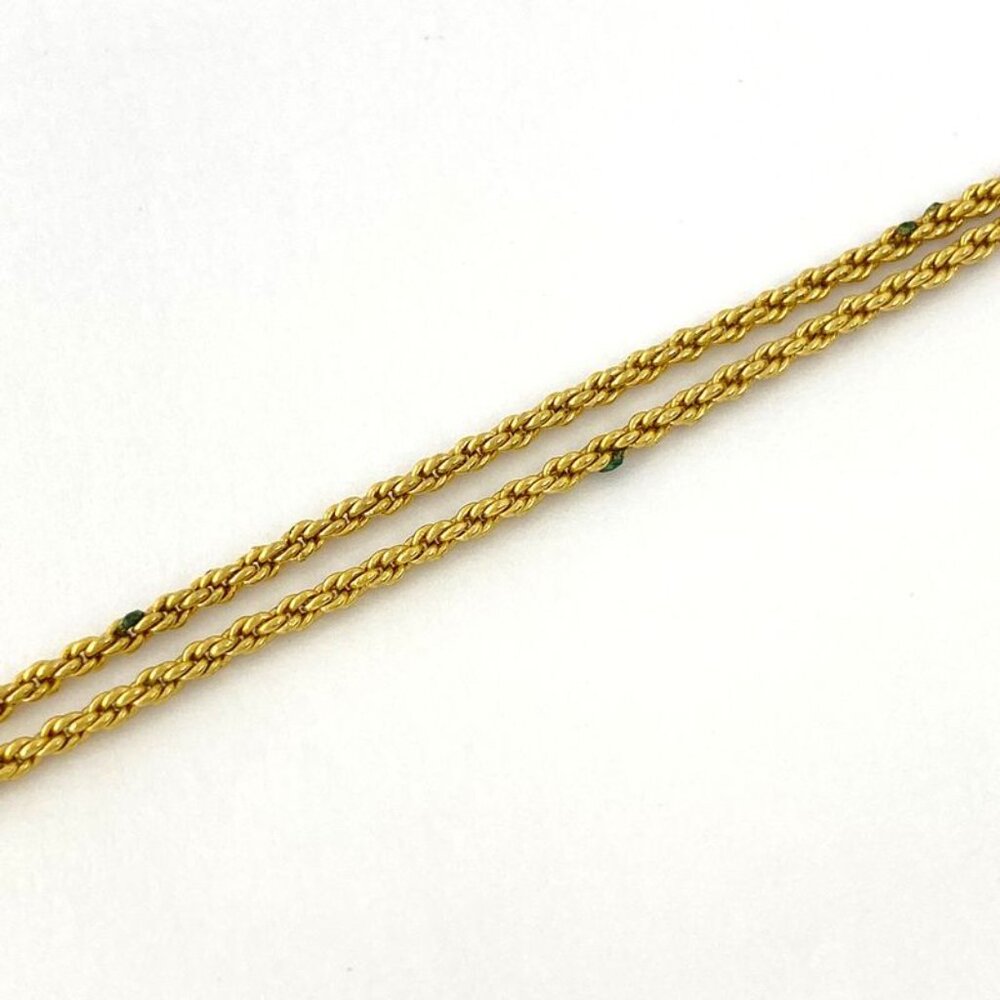 Christian Dior Logo Rhinestone Necklace CD Pendant Necklace GP - Picture 4 of 5